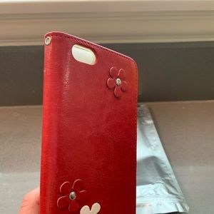 Red Apple iPhone 6 Plus/6S Plus wallet case.